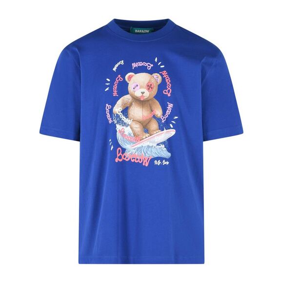 Barrow Blue Cotton T-Shirt Men